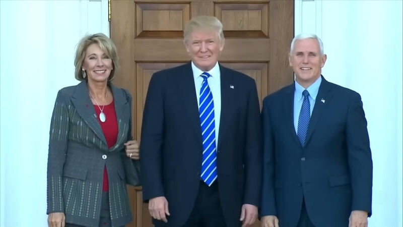 Betsy DeVos with Donald Trump